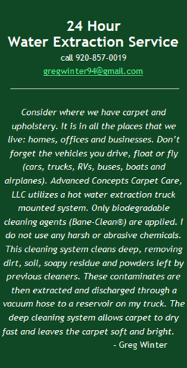 24 Hour Water Extraction Service